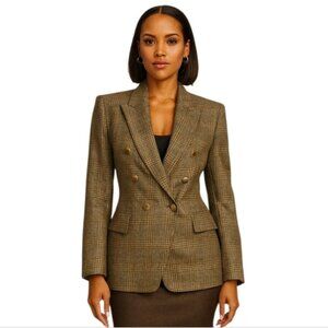 Nine West Vintage Black & Gold Double Breasted Blazer